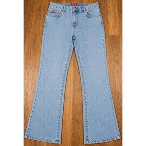 CHAPS DENIM Y2K BOOTCUT JEANS WOMENS 8 LIGHT WASH MID RISE 30x31